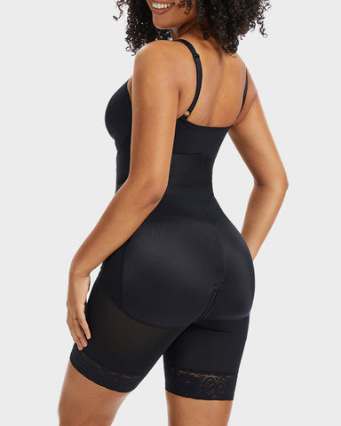 PowerMesh Deep V Bodysuit Shapewear