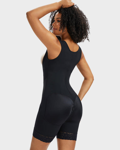 PowerMesh Double-Layer Open Bust Full Body Shaper