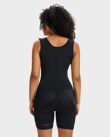PowerMesh Double-Layer Open Bust Full Body Shaper