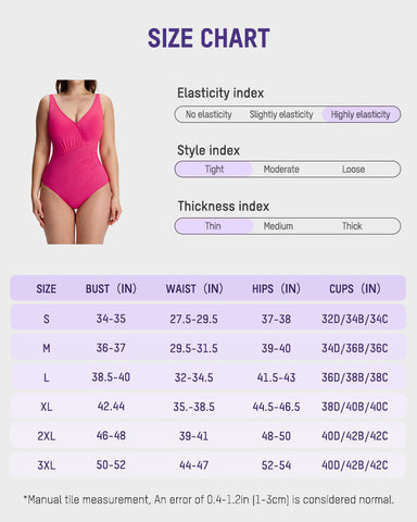 SculptSkin™ SmoothCore V-Neck One-Piece Swimsuit