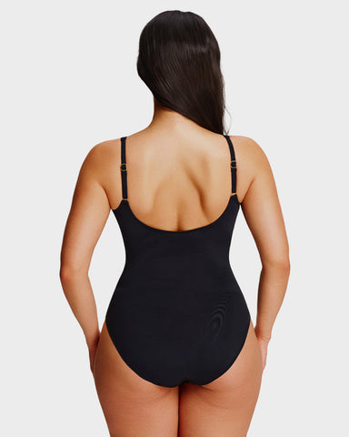 SculptSkin™ SmoothCore V-Neck One-Piece Swimsuit