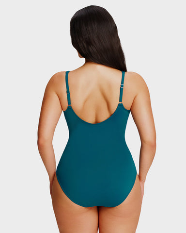 SculptSkin™ SmoothCore V-Neck One-Piece Swimsuit