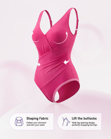 SculptSkin™ SmoothCore V-Neck One-Piece Swimsuit