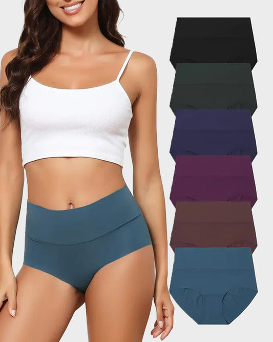 Seamless High-Waist No Show Comfort Panties (6 Pack)