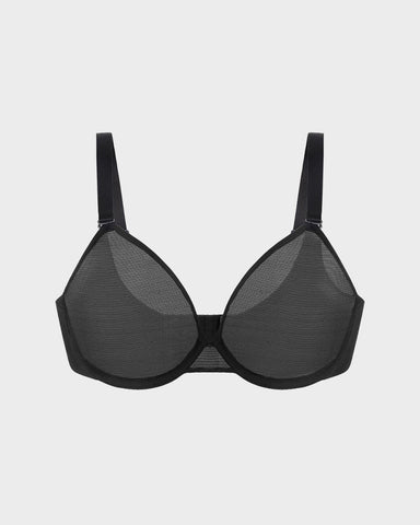 Seamless Mesh Unlined Underwire Bra