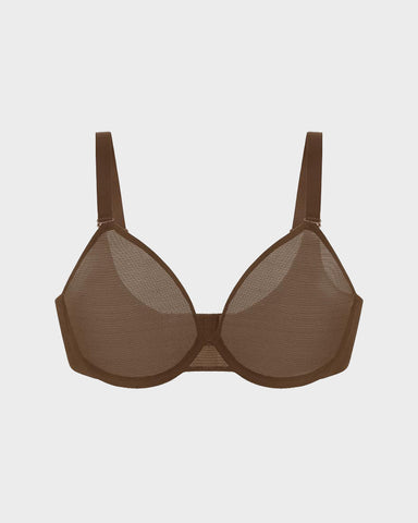 Seamless Mesh Unlined Underwire Bra