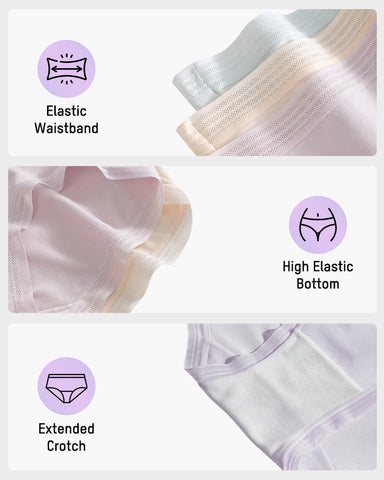 Seamless Modal Mid-Rise Antibacterial Panties (4 Pack)