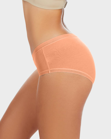 Seamless Modal Mid-Rise Antibacterial Panties (4 Pack)