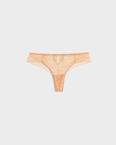 Floral Lace Cut-Out Thong Panties