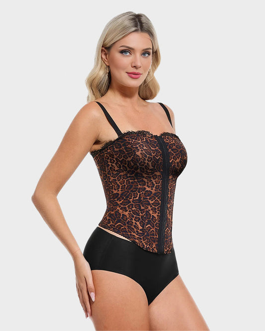 Sexy Leopard Shaping Corset Top with Tummy Control