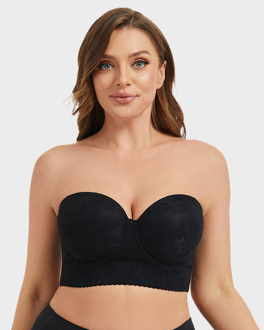 Smooth Lace Longline Strapless Underwire Bra