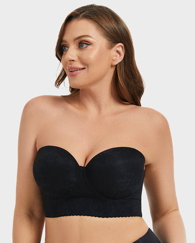 Smooth Lace Longline Strapless Underwire Bra