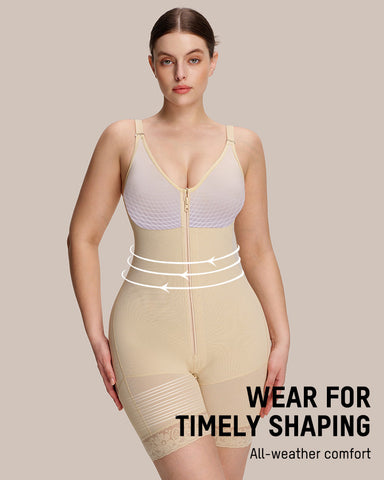 Tummy Control Butt Lifter Shaper with Zipper Crotch Fajas Colombianas