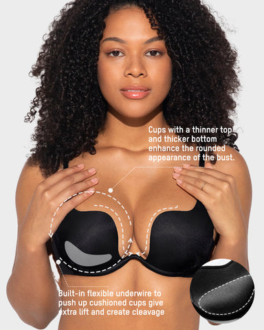 U-Shaped Backless Bra with Lift