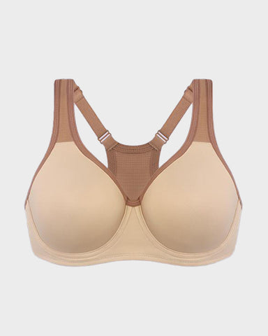 Unlined External Underwire Full Coverage Sports Bra