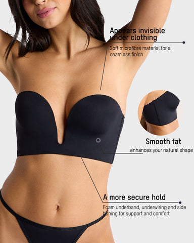 Wire-Free U-Plunge Strapless Multiway Bra