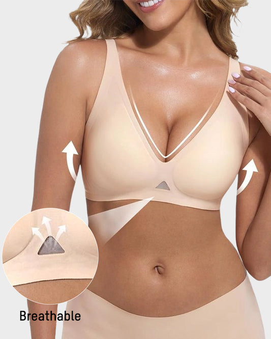 Wireless Jelly Deep-V Push-Up Bra