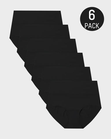 Seamless High-Waist No Show Comfort Panties (6 Pack)