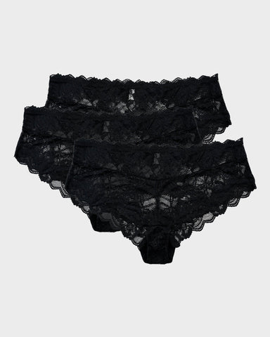 Floral Lace Seamless Brief Panty (3 Pack)