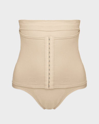 Double-Layer High Waist Tummy Control Shaping Thong